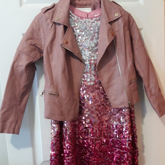 H&M Other - Girls Sequined Dress and Moto Jacket